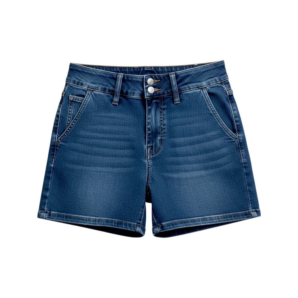 Judy Blue Double Button High Rise Denim Shorts Dark Wash Stretch Size XL NWT - Picture 11 of 11